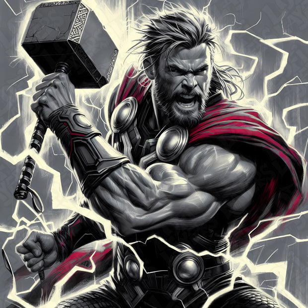 Marvel Thor & Mjolnir HueForge