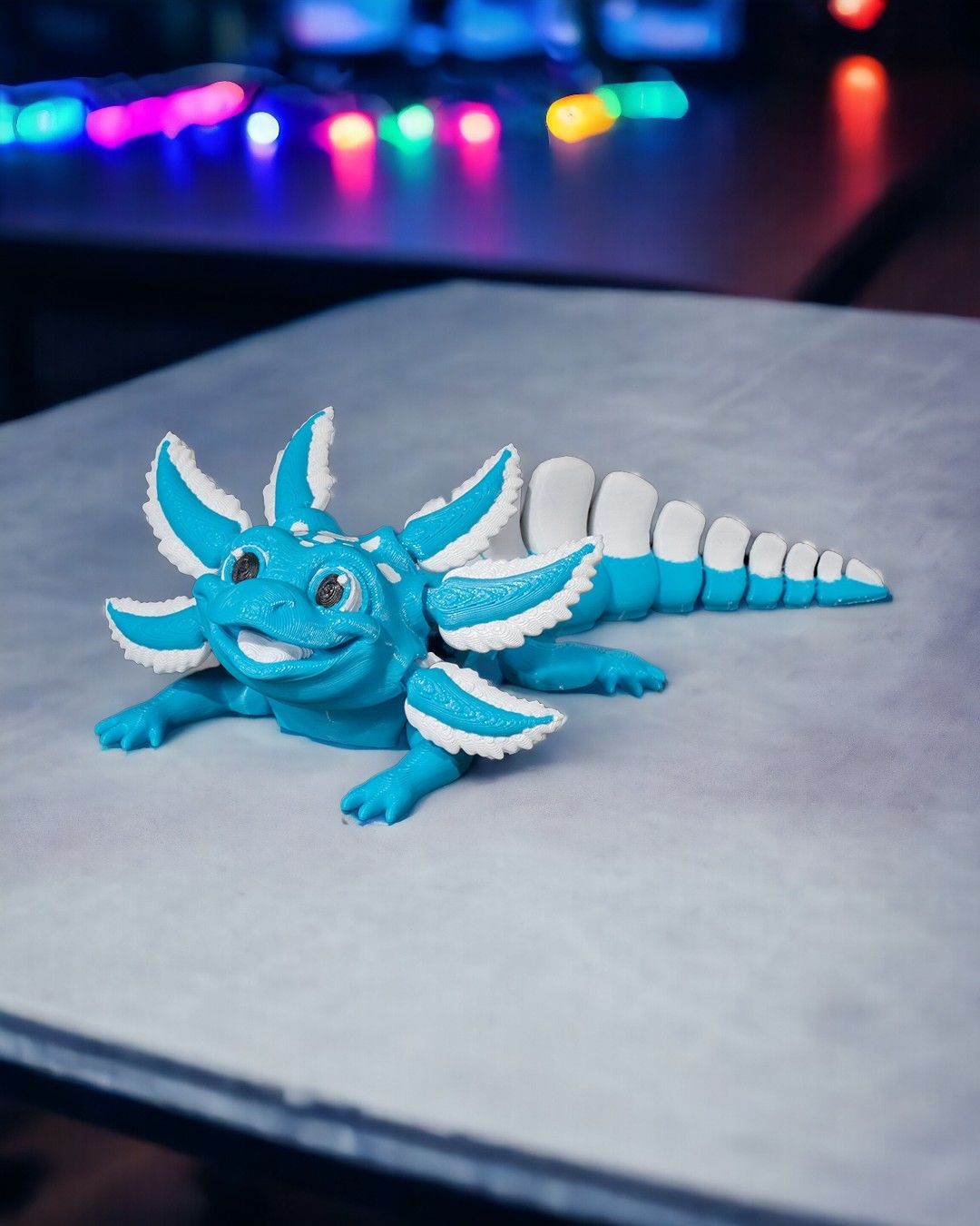 Blue Ice Pop Articulated Axolotl Figure