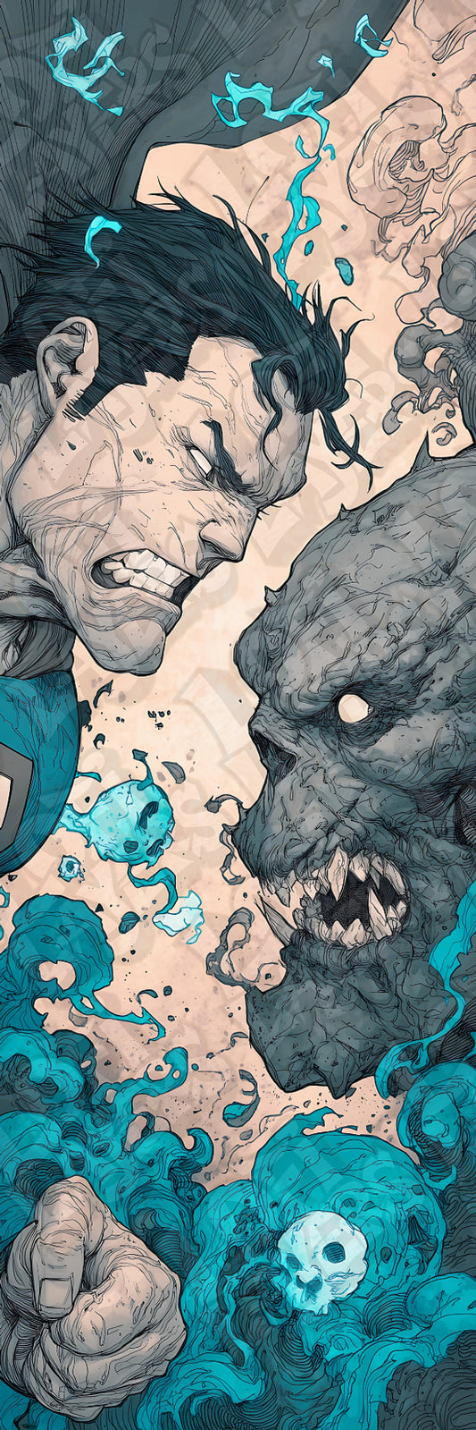 DC Comics Superman vs Doomsday HueForge Bookmark