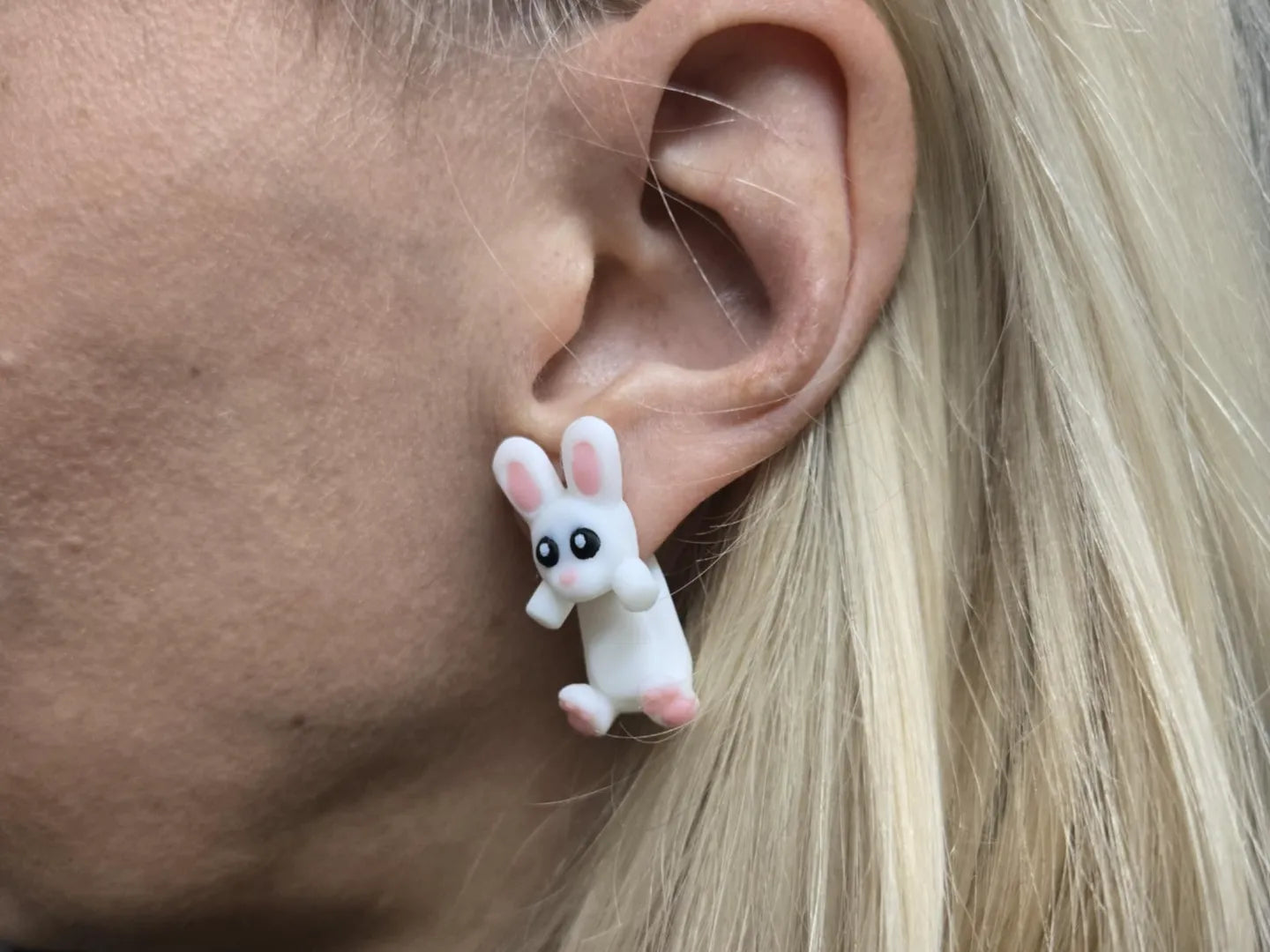 Animal Bunny Earring with Hanging Body
