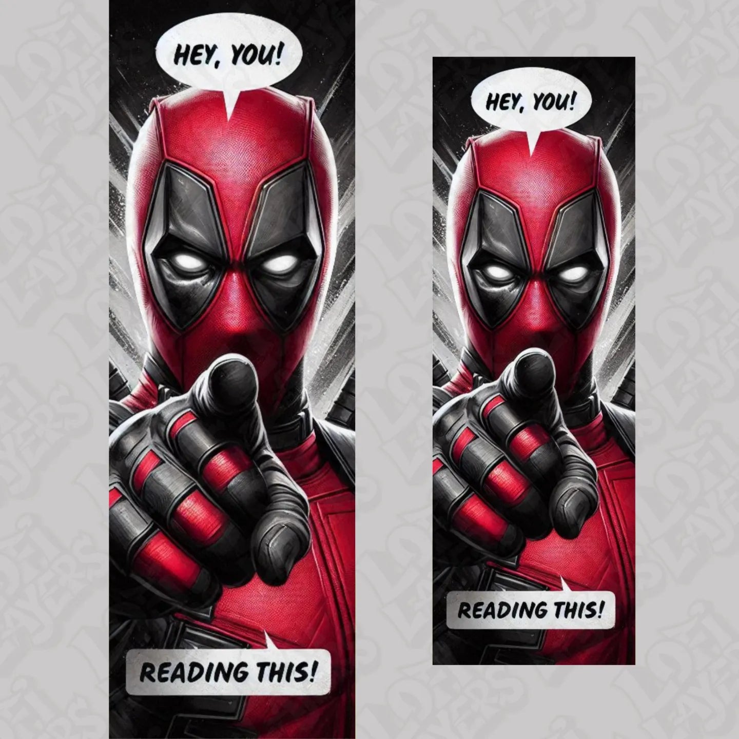 Marvel Comics Deadpool 4th Wall HueForge Bookmark Set