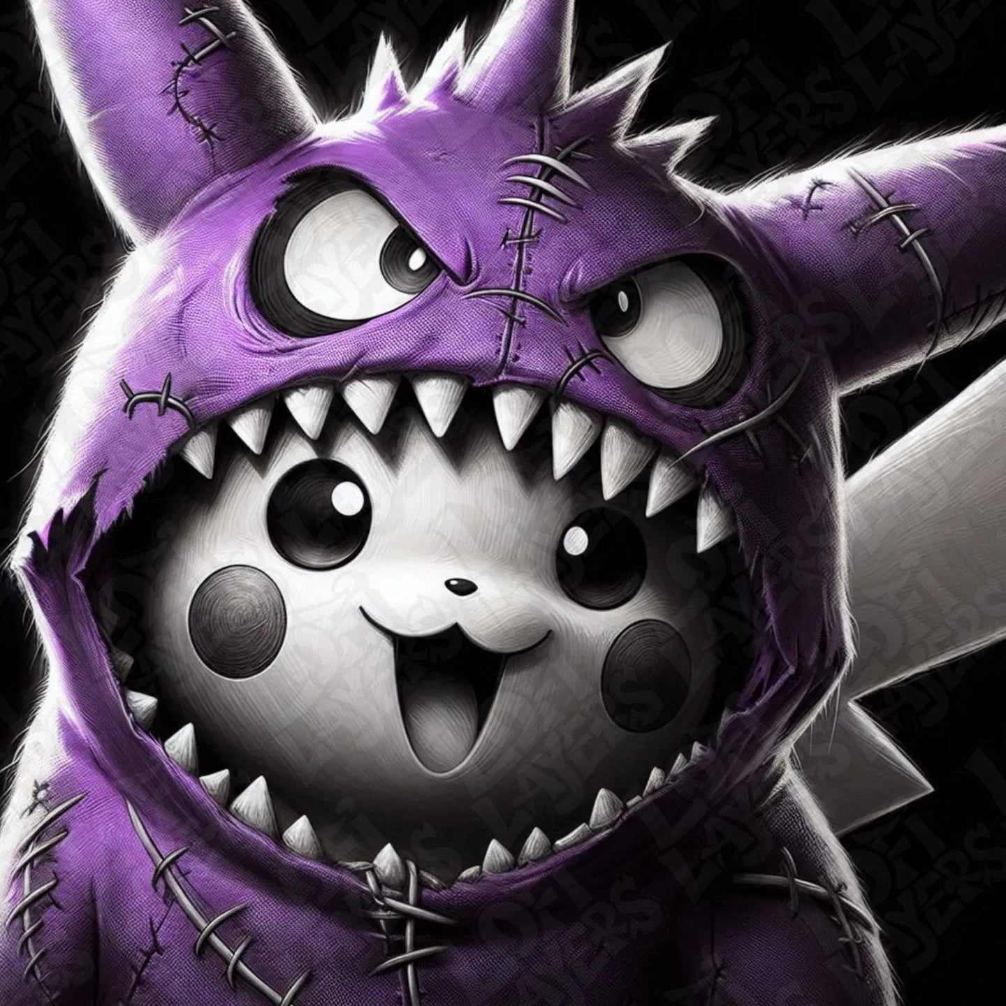 Pokémon Halloween Pikachu HueForge