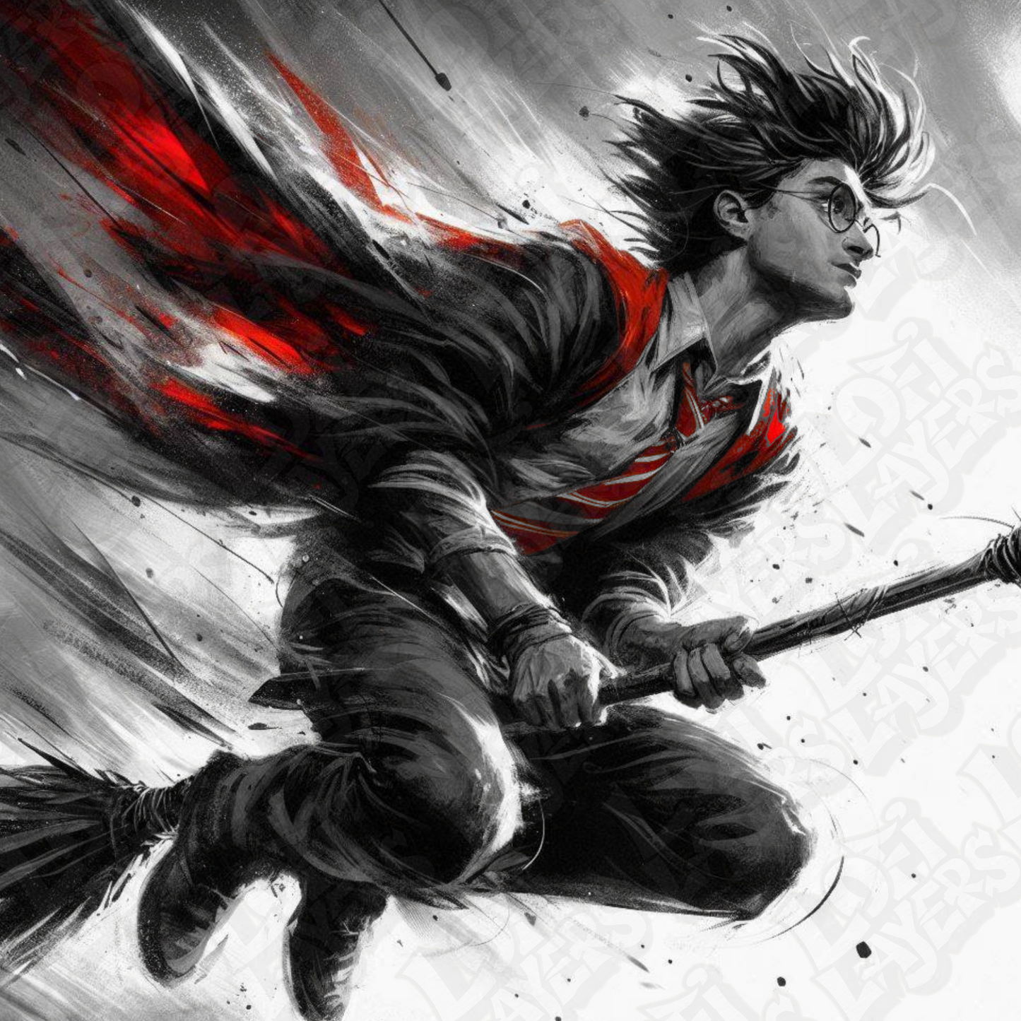 Harry Potter Playing Quidditch HueForge