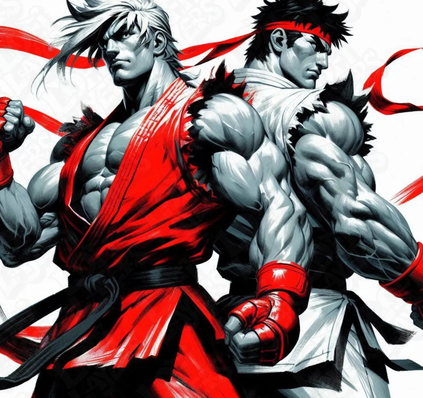 Street Fighter Ken & Ryu Hueforge