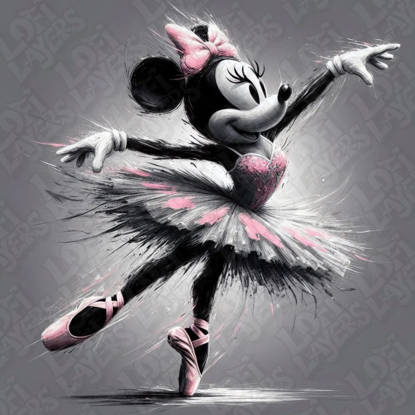 Disney Minnie Mouse Ballerina HueForge