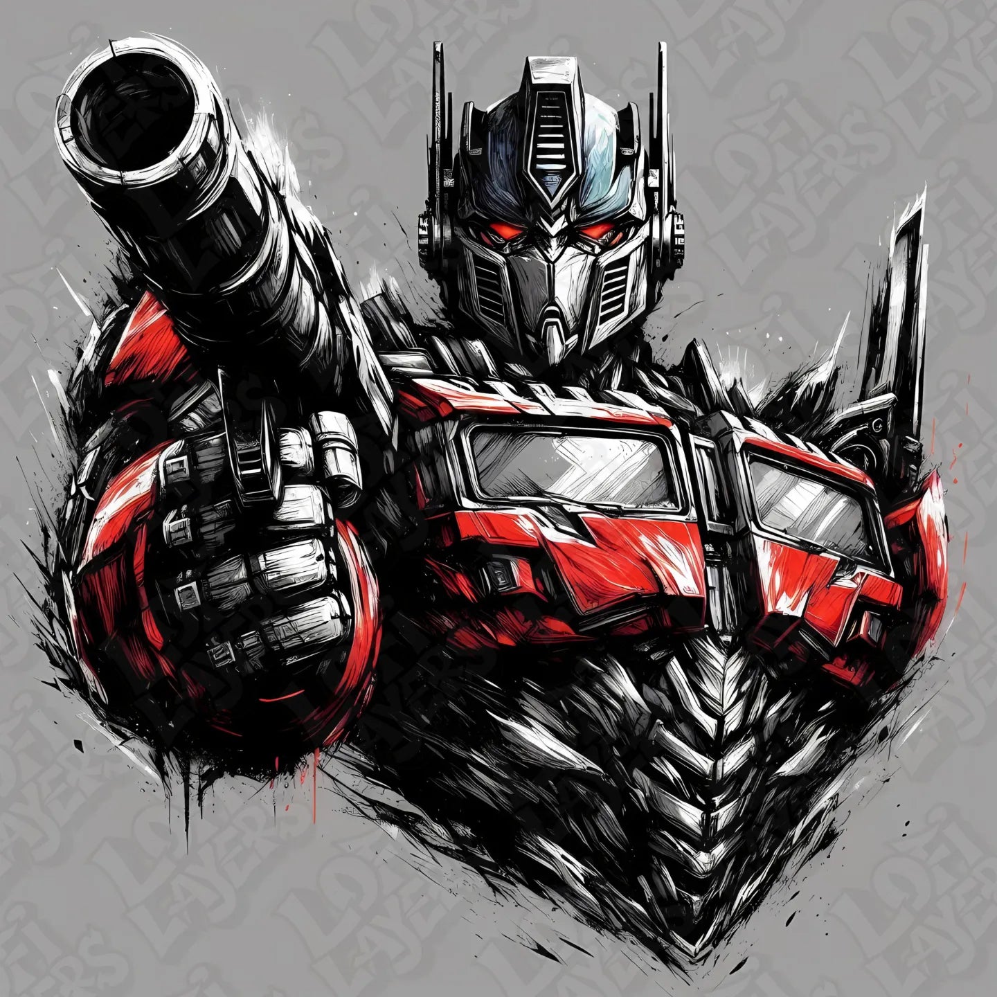 Transformers Optimus Prime HueForge