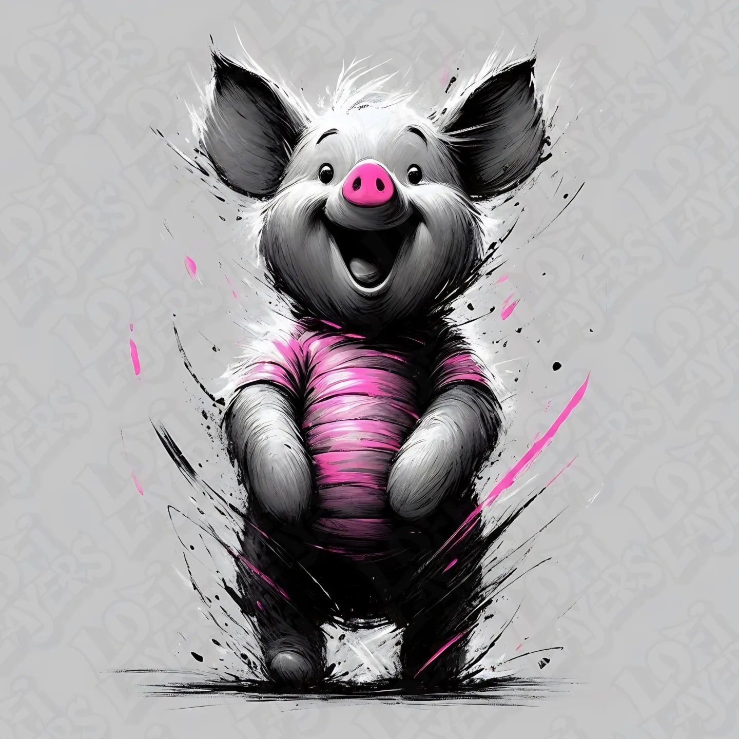 Winne The Pooh Piglet Hueforge