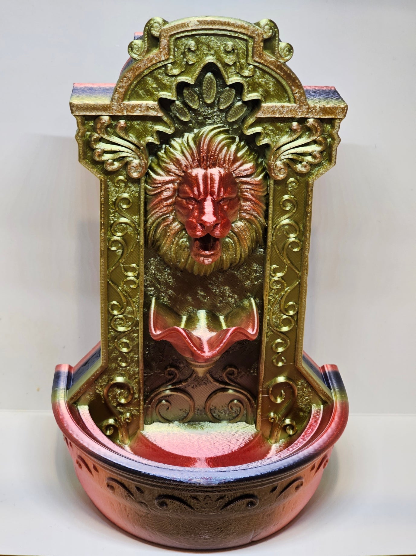Lions Courage Fountain Backflow Burner