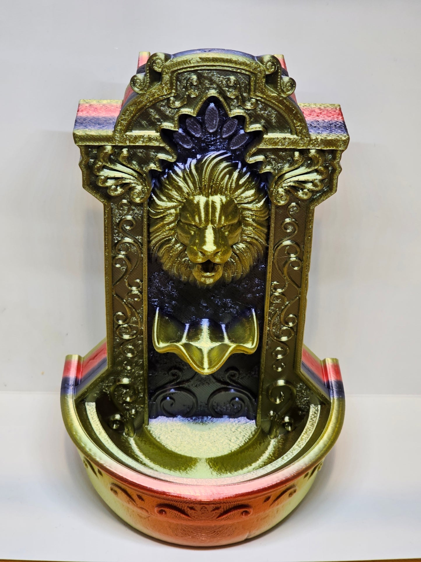 Lions Courage Fountain Backflow Burner