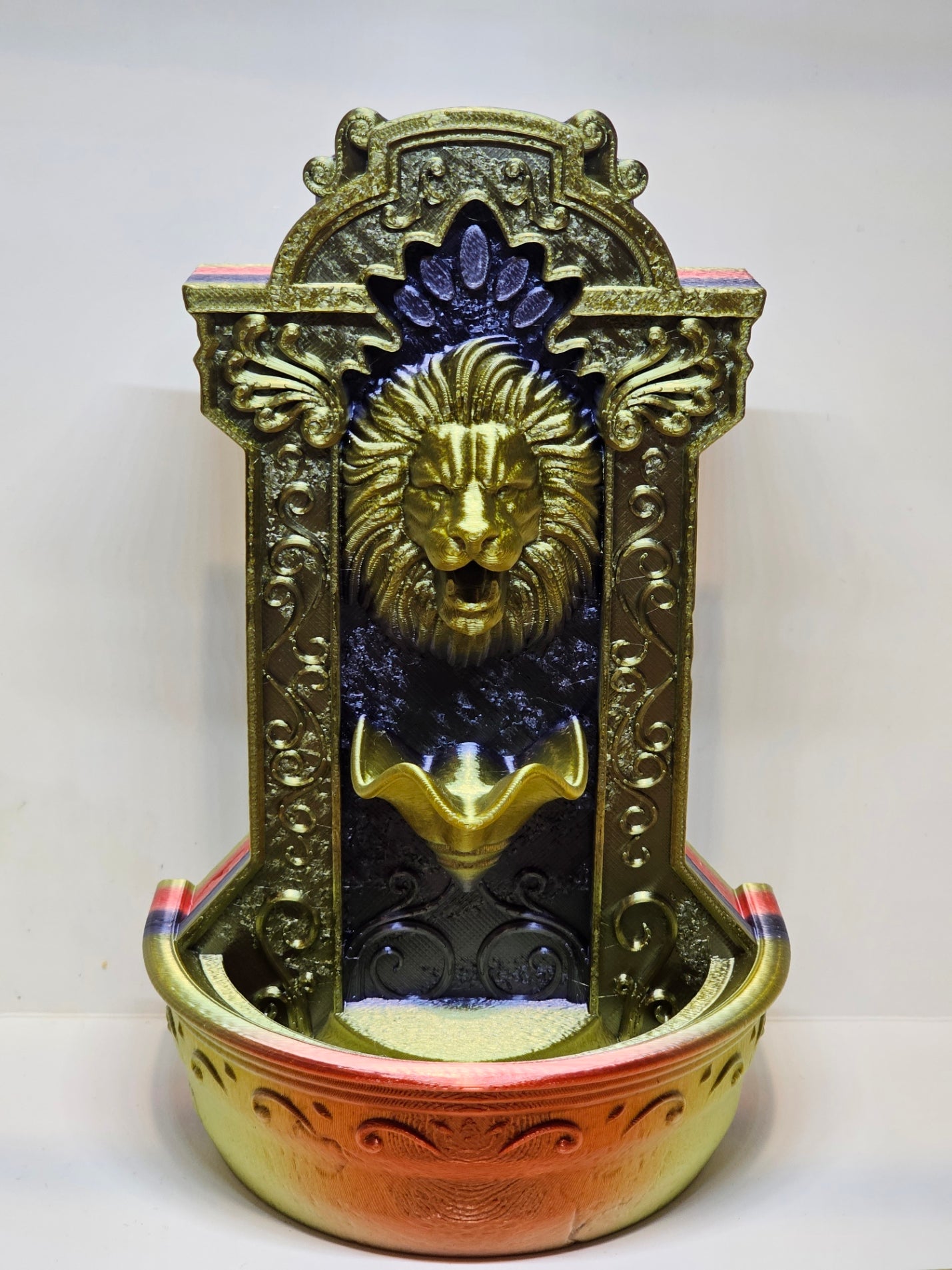Lions Courage Fountain Backflow Burner