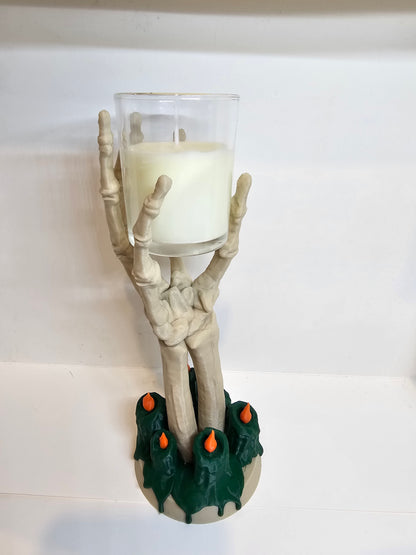 Flame Brace Candle Holder with Candle