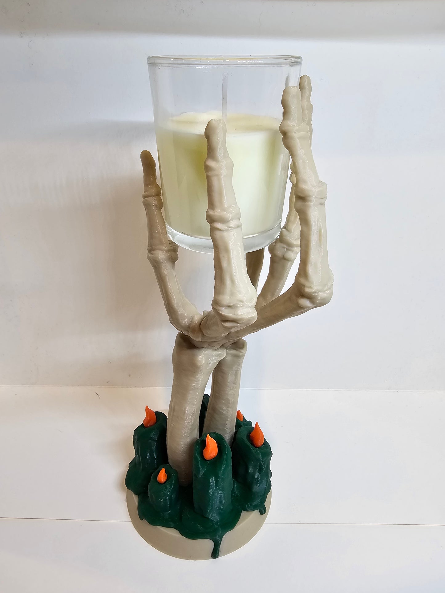 Flame Brace Candle Holder with Candle