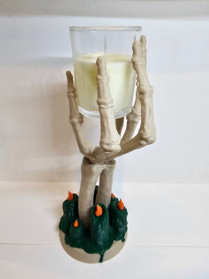 Flame Brace Candle Holder with Candle
