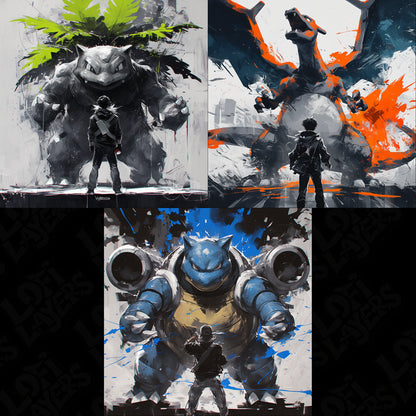 Pokémon With Trainers HueForge
