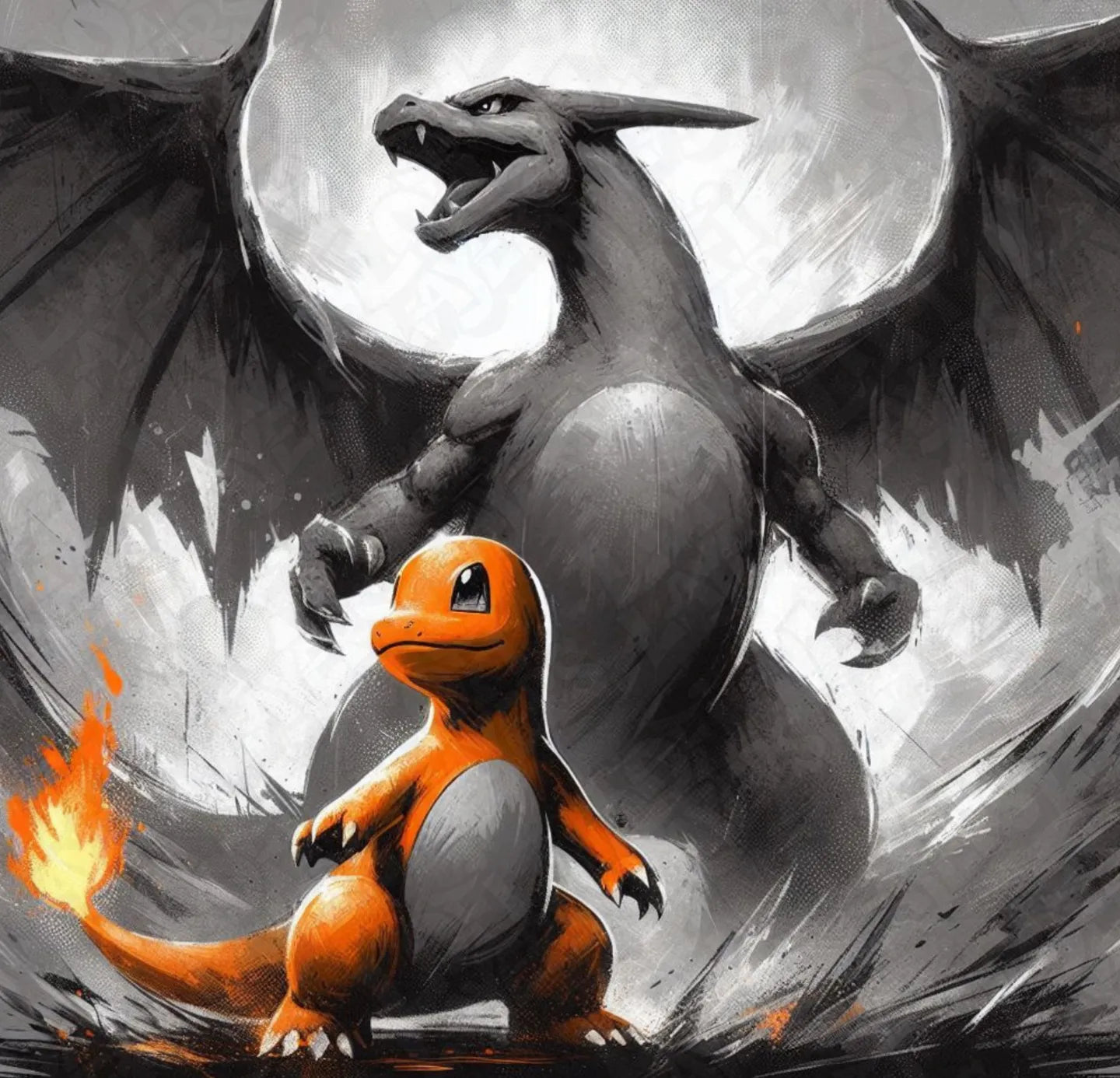 Pokémon Charmander Evolution HueForge