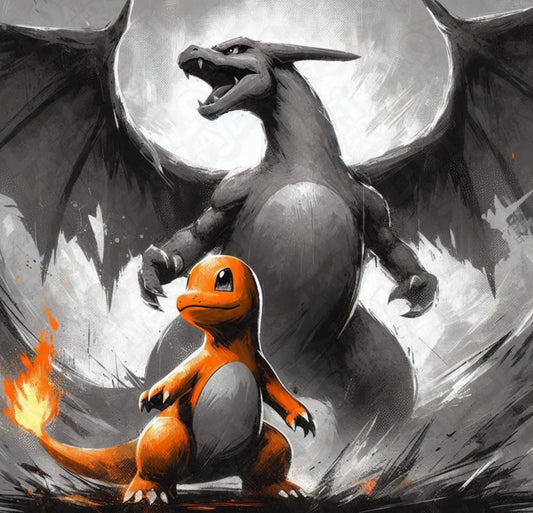 Pokémon Charmander Evolution HueForge