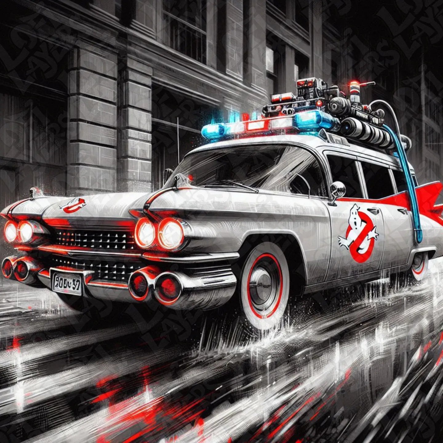 Ghostbusters Ecto-1 HueForge