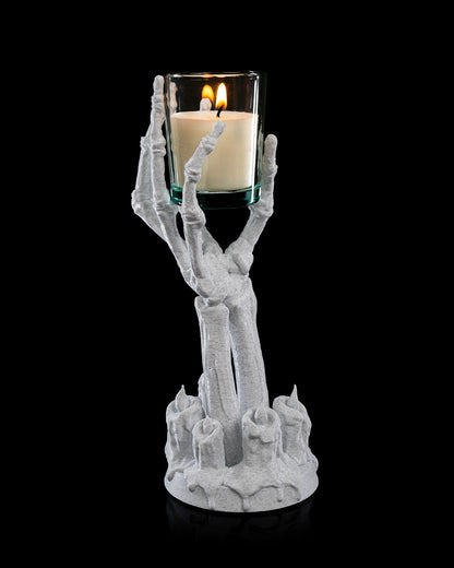 Flame Brace Candle Holder with Candle
