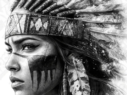 Native American Woman HueForge