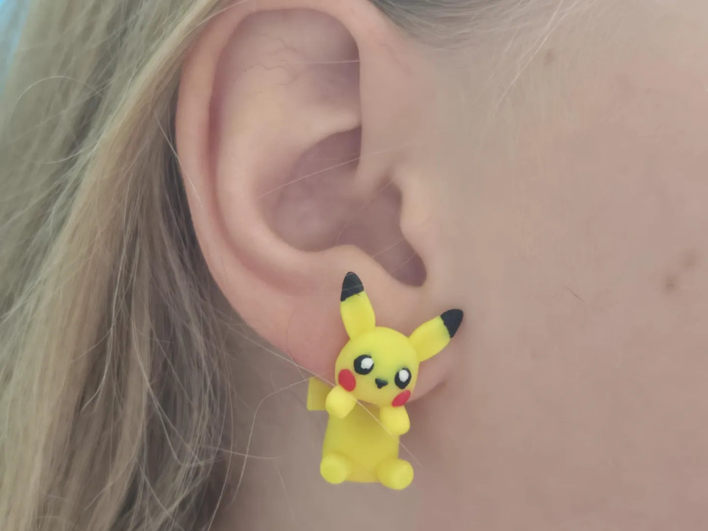 Pokémon Pikachu Earrings with Hanging Body