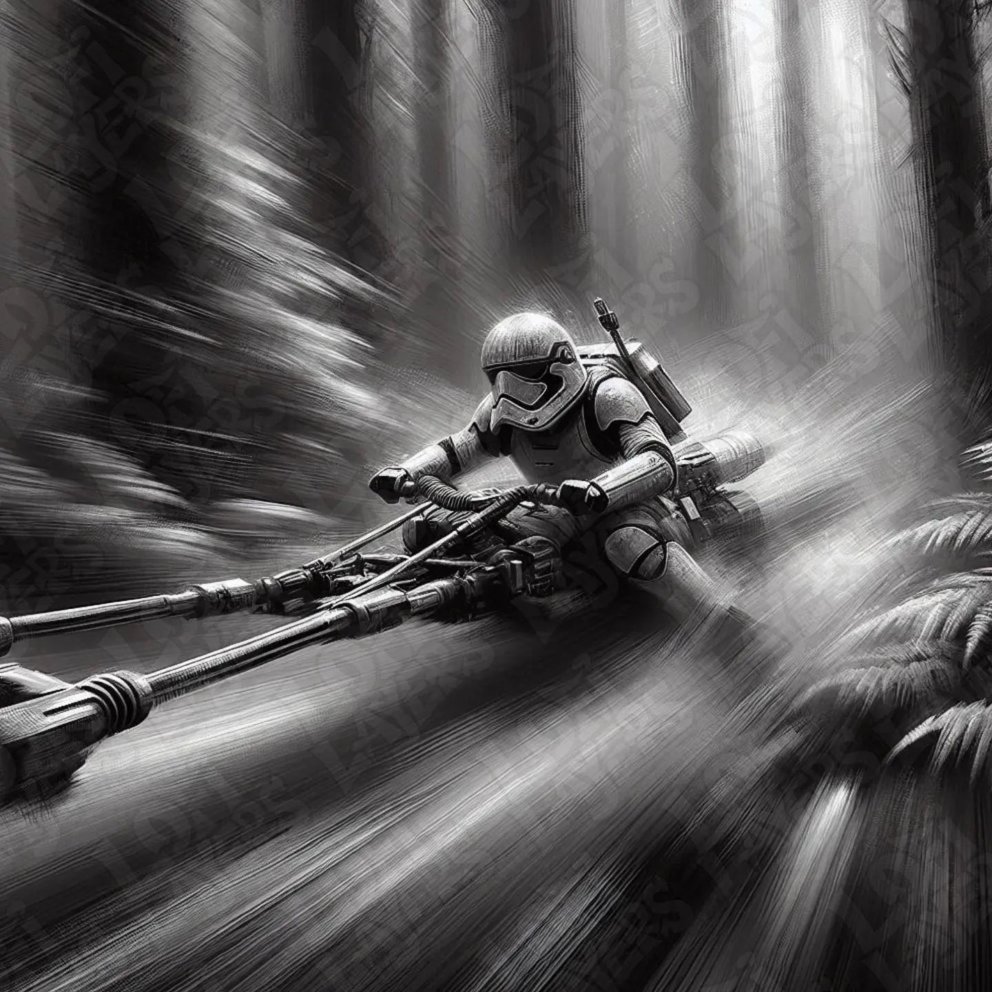 Star Wars Stormtrooper On Speeder HueForge