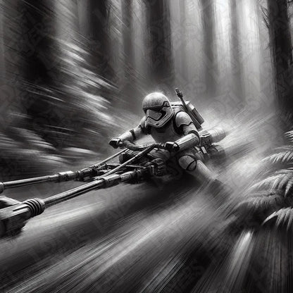 Star Wars Stormtrooper On Speeder HueForge