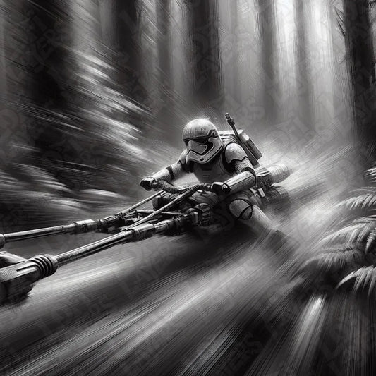 Star Wars Stormtrooper On Speeder HueForge