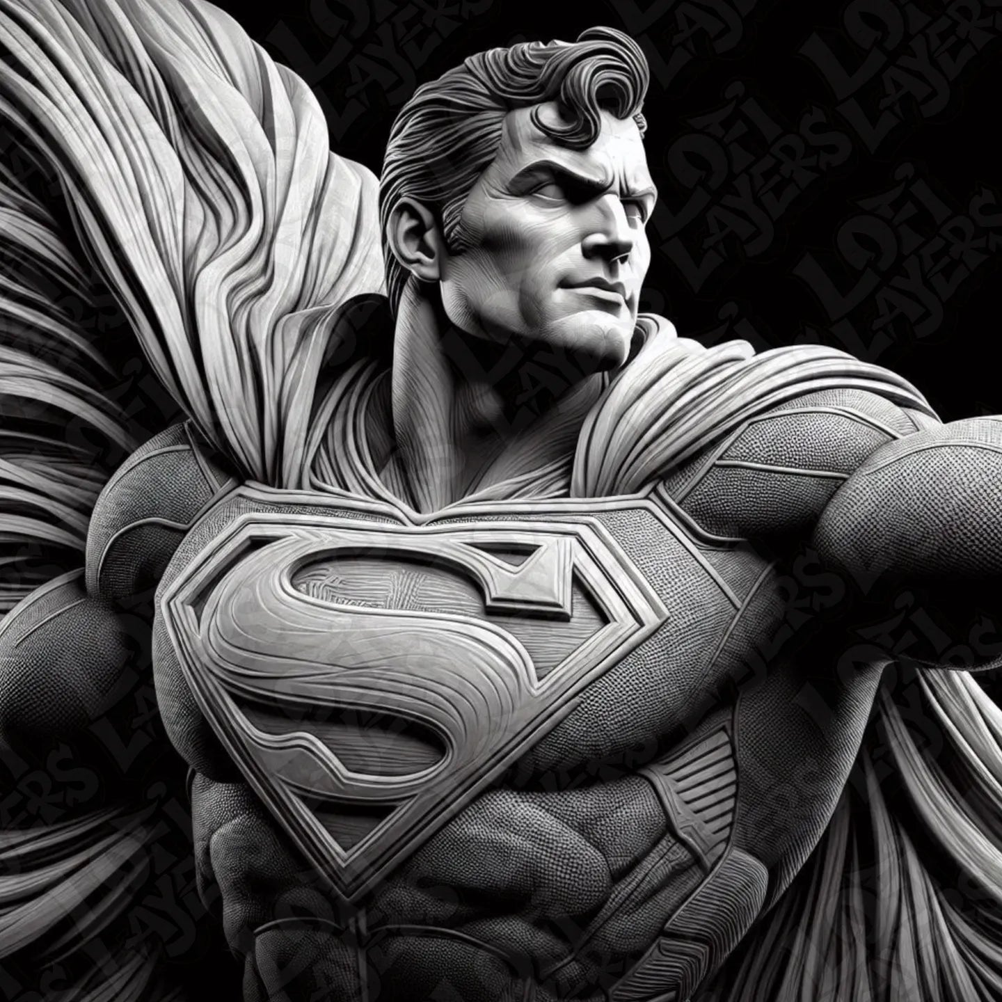 DC Comics Superman Relief Style HueForge