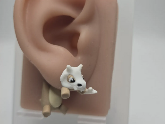 Pokémon Cubone Earrings with Hanging Body