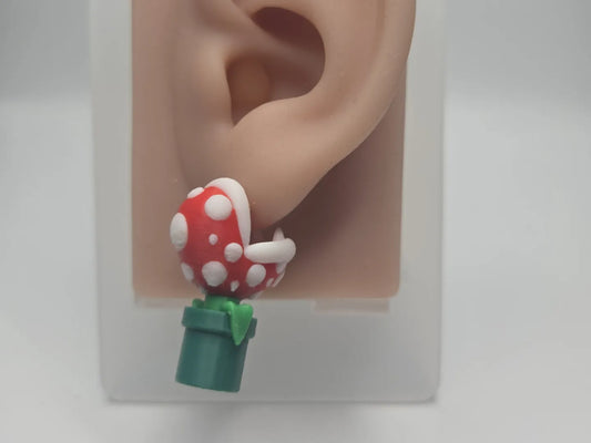 Super Mario Piranha Plant Chomper Earrings